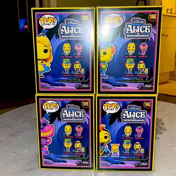 Alice In Wonderland Blacklight Funko Pop Set - Picture 3 of 4